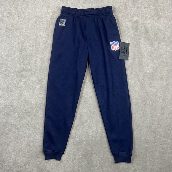 NFL Team Apparel Boys Joggers Size 14-16 Navy Blue Fleece Sweatpants NWT — photo 2